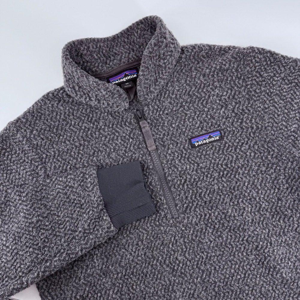 Patagonia Womens Quarter Zip Fleece Pullover Forge Grey 26950 XS